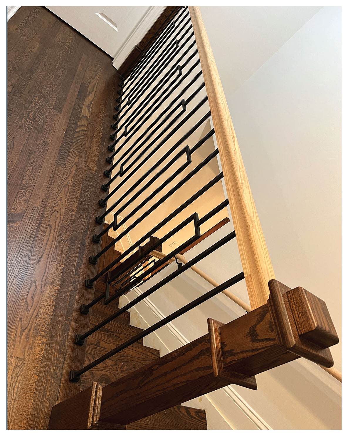 Hallway was finished with a handrail in Scarsdale.