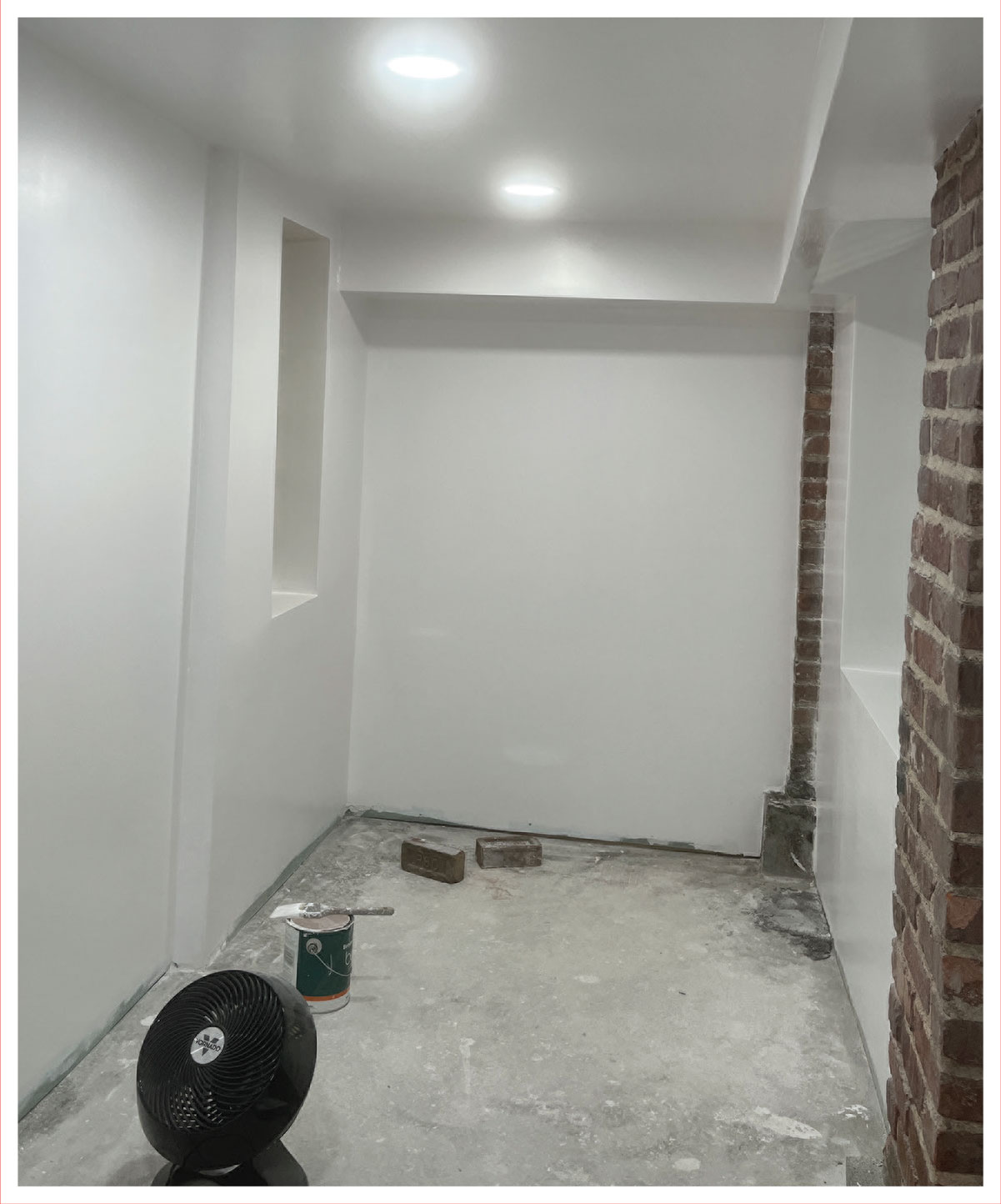 Basement renovated in the Bronx.